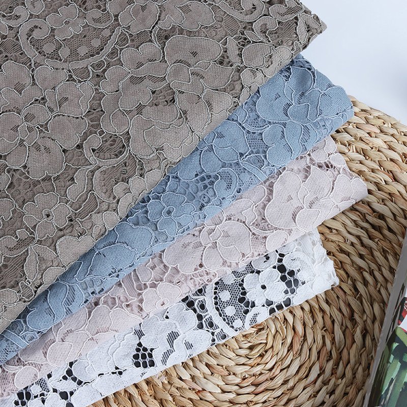 3D Dress Cutwork Nylon Lace Fabric for Women's Wear Wholesale Supplier 12